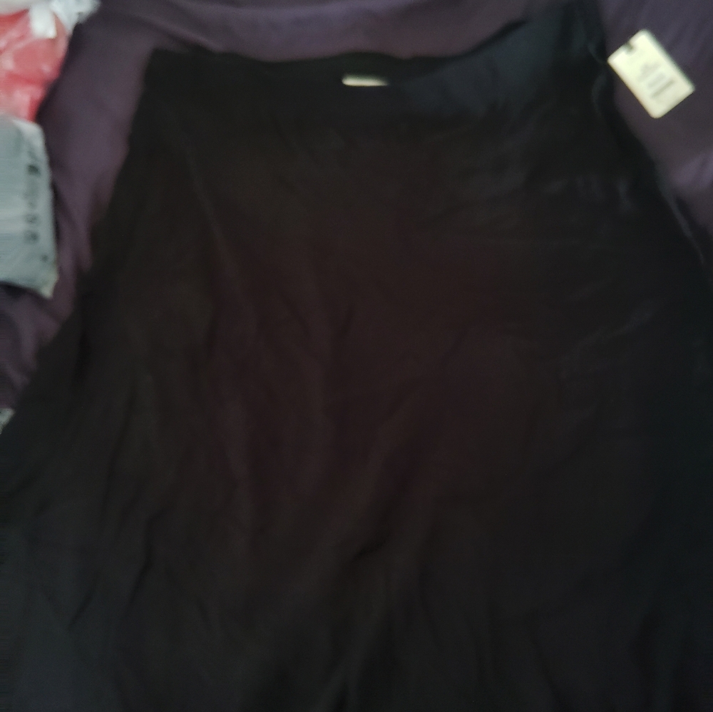 Black midi skirt